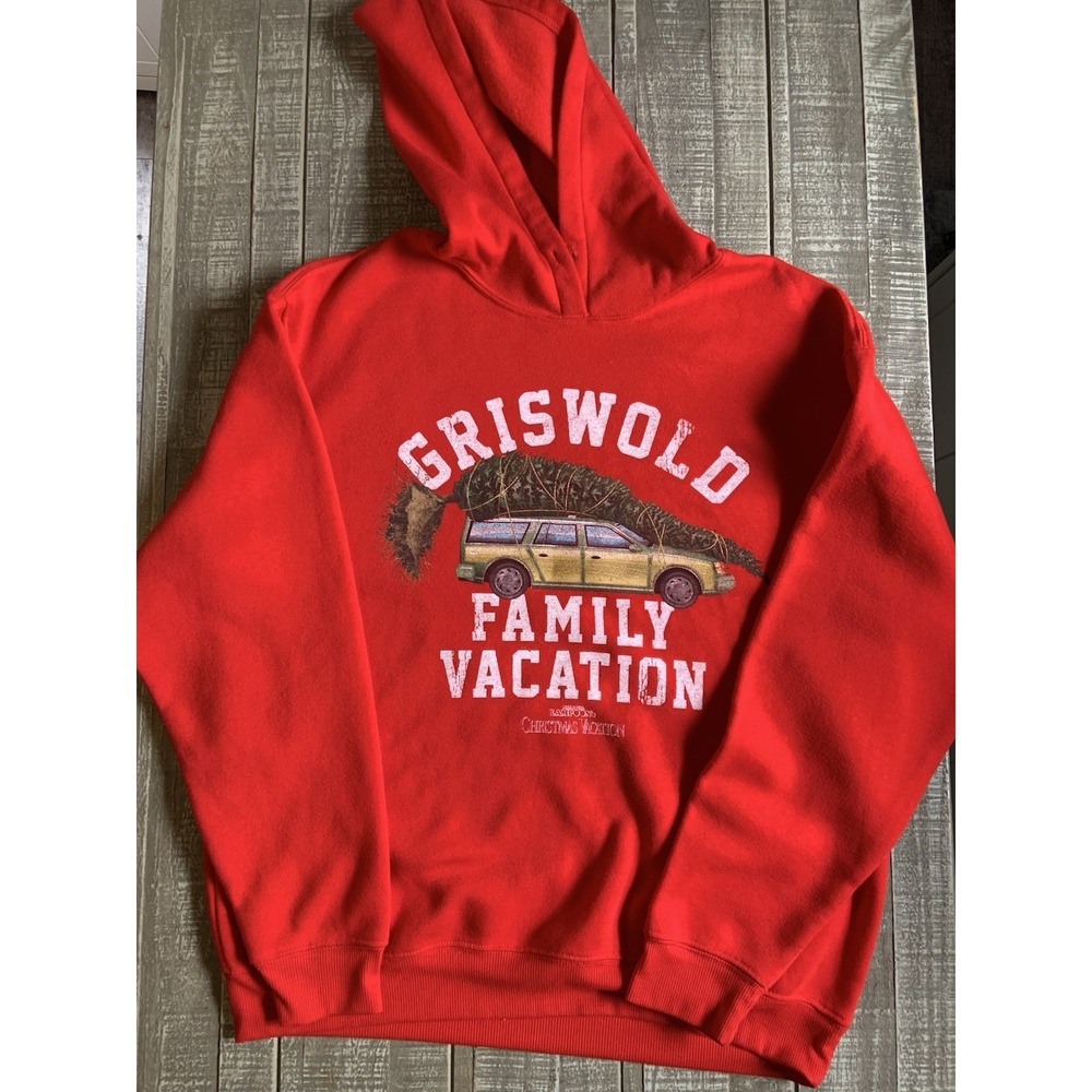 National Lampoons Griswold Family Christmas Hoodie Red Graphic Size Women's XL